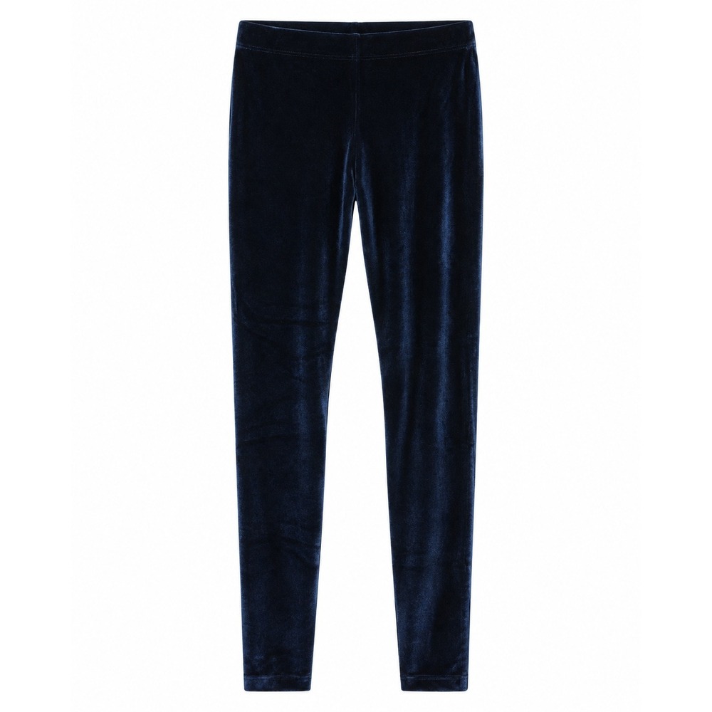 Fabletics Emma Velour Legging Navy Blue High Waisted Stretch Pants NWT